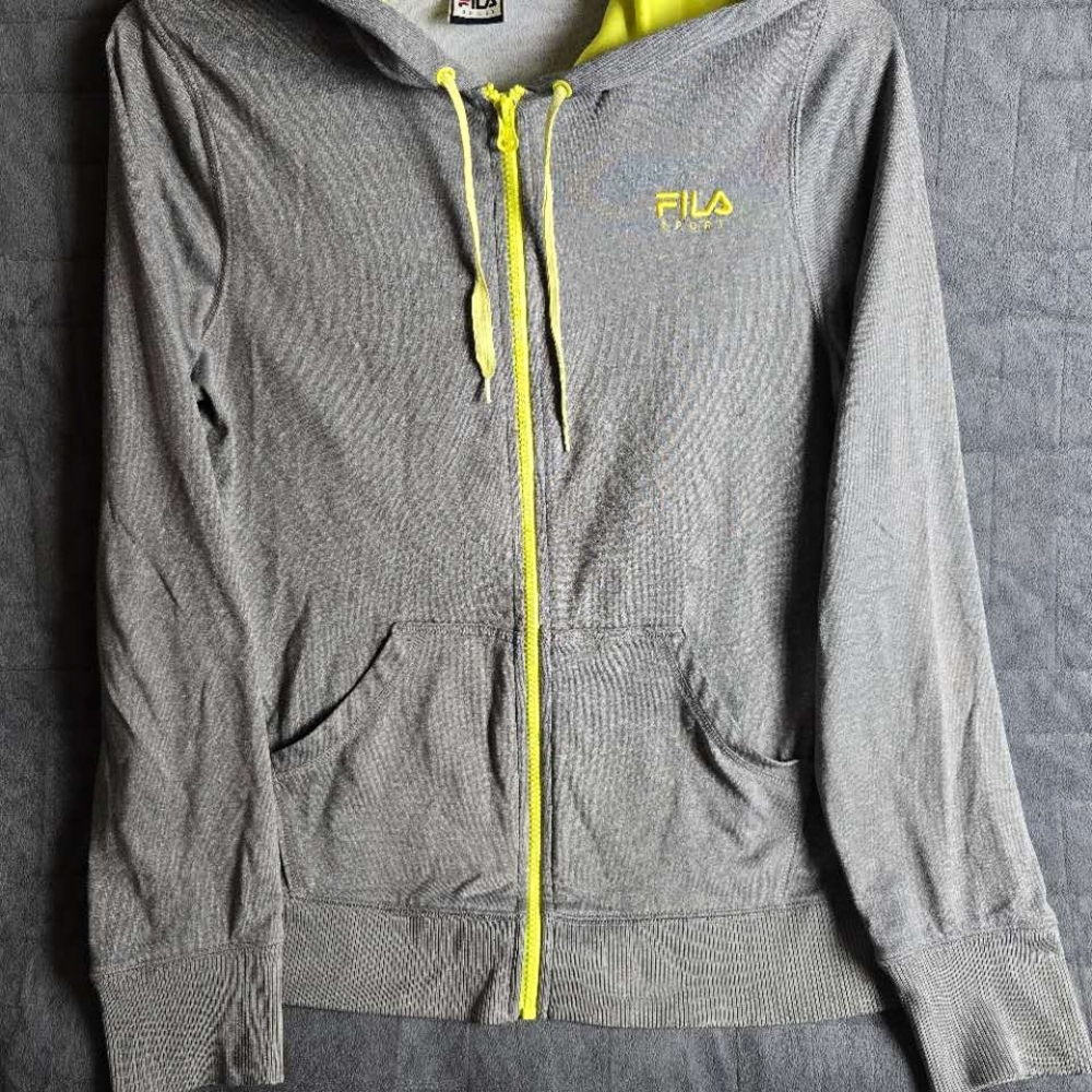 Fila Sport Gray and Yellow Hoodie